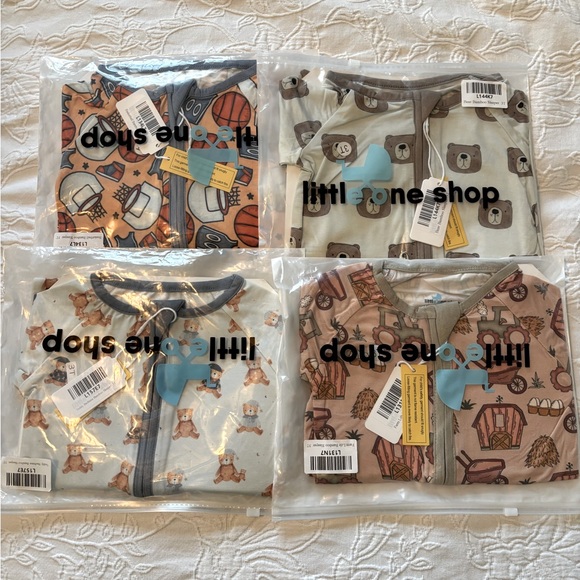 Little One Shop Other - Little One Shop Bamboo One Piece Pajamas boy 3T NWT (4 pack)